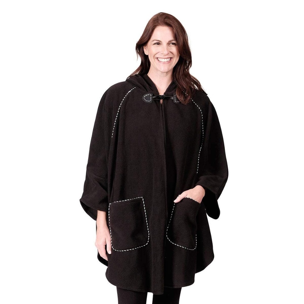 Le Moda Ladies Fleece Hooded Wrap